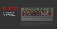 GameBooster G908 Bolt Rainbow Aydınlatmalı Red Switch Mekanik Bileklikli Oyun Klavyesi